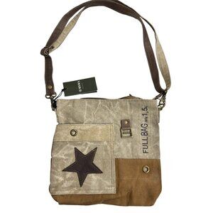 Myra Canvas Star Crossbody Bag Purse NWT